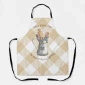 Bauernhaus-Monogramm-Name-Backen Schürze (Vorderseite)