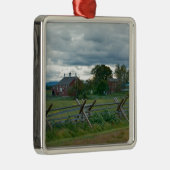 Bauernhaus - Nationalpark Pennsylvania Gettysburg Silbernes Ornament (Rechts)