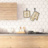 Bauernhaus Ofenhandschuh & Topflappen-Set