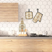 Bauernhaus Ofenhandschuh & Topflappen-Set