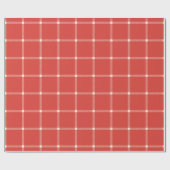 Bauernhaus Orange karierte Muster niedlich Weihnac Geschenkpapier (Flach)