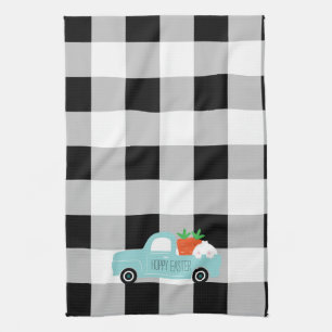 Bauernhaus Osterdekor mit sonniger LKW Geschirrtuch