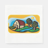 Bauernhaus Papier Napkins Serviette (Vorderseite)