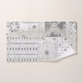 Bauernhaus-Patchwork gemischtes Fliesen-Muster Badhandtuch Set (Handtuch)