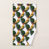 Bauernhaus Personalisiert farbenfrohe Rooster Badhandtuch Set (Handtuch)