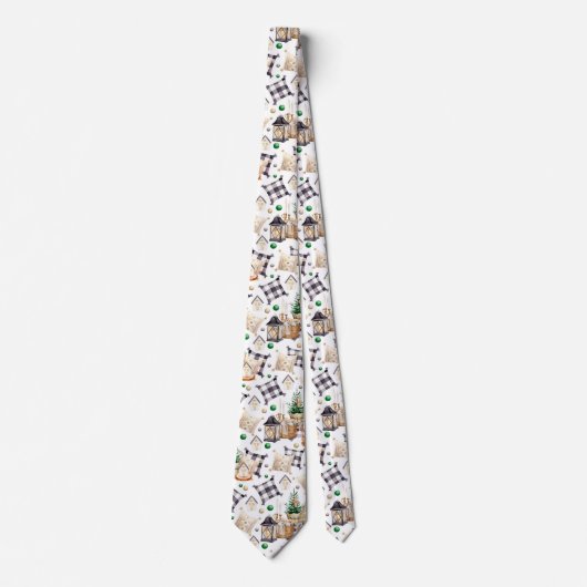 Bauernhaus Pillows Lanterns Weihnachtsbaum Krawatte (Vorderseite)