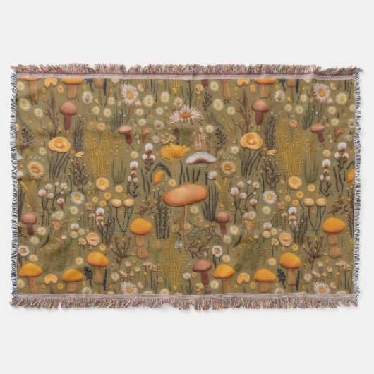 Bauernhaus Pilzstickerei sieht wie Blanket aus Decke (Vorderseite)