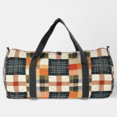 Bauernhaus Quilt Muster Duffle Bag (Rückseite)