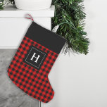 Bauernhaus Red Black Buffalo Kariert Mit Monogramm Kleiner Weihnachtsstrumpf<br><div class="desc">Bauernhaus Red Black Buffalo Kariert Mit Monogramm Kleines Weihnachtsfest Strumpf</div>
