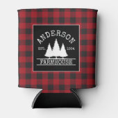 Bauernhaus Red Buffalo Kariert Familienname Dosenkühler (Vorderseite)