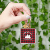 Bauernhaus Red Buffalo Kariert Familienname Schlüsselanhänger (Hand)