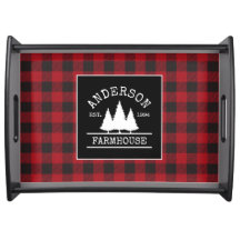 Bauernhaus Red Buffalo Kariert Familienname