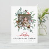 Bauernhaus Red White Buffalo Karo Foto Weihnachten (Stehend Vorderseite)