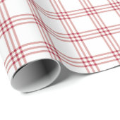 Bauernhaus Red White Kariert Geschenk Geschenkpapier (Rolleneckpunkt)
