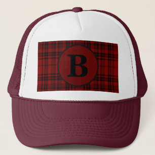 Bauernhaus-Rot-Gingham-Karo-Karo Truckerkappe