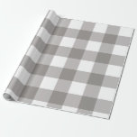 Bauernhaus Rustic Grau & White Buffalo Karierter P Geschenkpapier<br><div class="desc">Sonderverpackungspapier</div>
