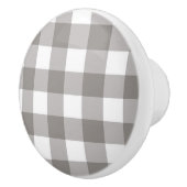 Bauernhaus Rustic Grau & White Buffalo Karierter P Keramikknauf (Rechts)