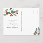 Bauernhaus | Rustikale FotoCollage Feiertagspostkarte (Rückseite)