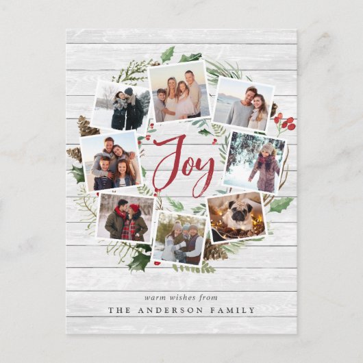 Bauernhaus | Rustikale FotoCollage Feiertagspostkarte (Vorderseite)