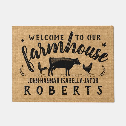 Bauernhaus-rustikale Fußmatte (Vorderseite)