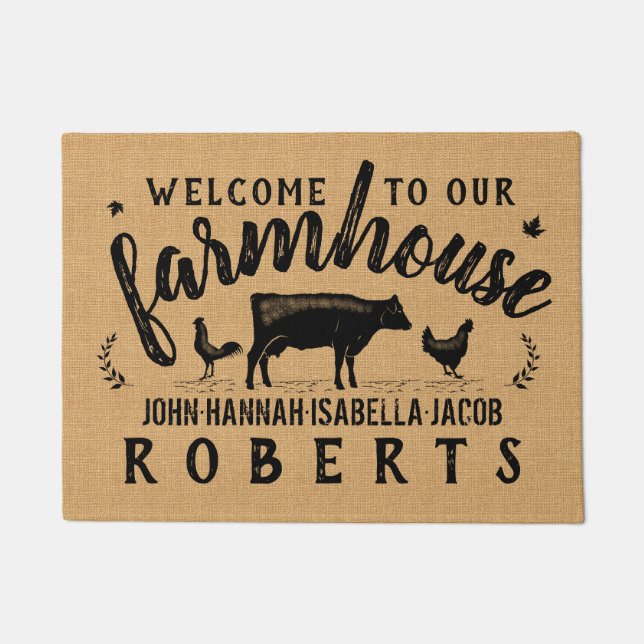 Bauernhaus-rustikale Fußmatte (Vorderseite)