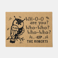 Bauernhaus-rustikale Leinwand-Eule die lustiger