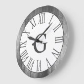 Bauernhaus-rustikales Weiß u. Imitat-hölzerne Große Wanduhr (Winkel)