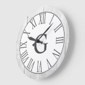 Bauernhaus-rustikales Weiß u. Imitat-weiße Große Wanduhr (Winkel)