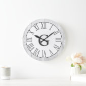 Bauernhaus-rustikales Weiß u. Imitat-weiße Große Wanduhr (Zuhause)