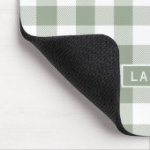 Bauernhaus Sage Buffalo Karo Personalisierter Name Mousepad (Ecke)