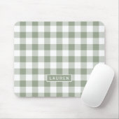 Bauernhaus Sage Buffalo Karo Personalisierter Name Mousepad (Mit Mouse)