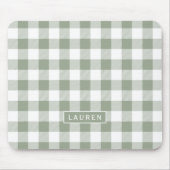 Bauernhaus Sage Buffalo Karo Personalisierter Name Mousepad (Vorne)