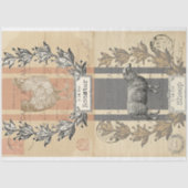 Bauernhaus Schafe und Rooster-Ältere Postkartendek Seidenpapier (Vorderseite)