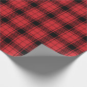 Bauernhaus schwarz rustikal kariertes Muster Geschenkpapier (Ecke)