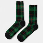 Bauernhaus schwarz rustikal kariertes Muster Socken (Linkes Detail)