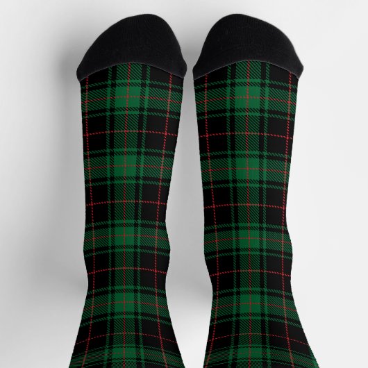 Bauernhaus schwarz rustikal kariertes Muster Socken (Oben)