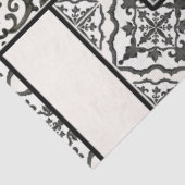 Bauernhaus Schwarz-Weiß-Fliesen Muster Decoupage Seidenpapier (Ausschnitt)