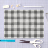 Bauernhaus-schwarzer u. weißer Büffel-kariertes Seidenpapier (Handwerk)