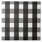 BAUERNHAUS-SCHWARZWEISS-GINGHAM-KARO FLIESE (Vorderseite)