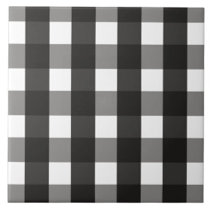 BAUERNHAUS-SCHWARZWEISS-GINGHAM-KARO FLIESE