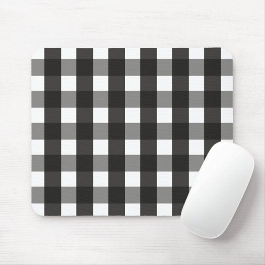 BAUERNHAUS-SCHWARZWEISS-GINGHAM-KARO MOUSEPAD (Mit Mouse)