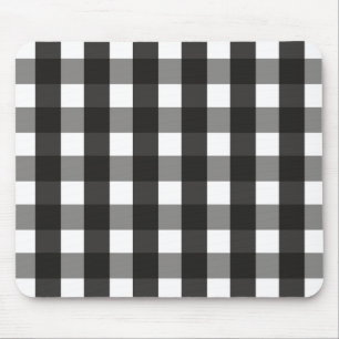 BAUERNHAUS-SCHWARZWEISS-GINGHAM-KARO MOUSEPAD