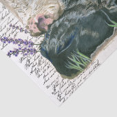 Bauernhaus Shabby Chic Kuh mit Kalb Seidenpapier (Ausschnitt)