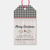 Bauernhaus Shiplap & Buffalo Karo Weihnachten Geschenkanhänger (Vorderseite)