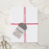 Bauernhaus Shiplap & Buffalo Karo Weihnachten Geschenkanhänger (Mit Garn)