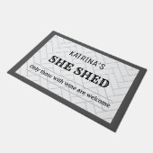 Bauernhaus Sie Shed Custom Fußmatte (Schrägansicht)