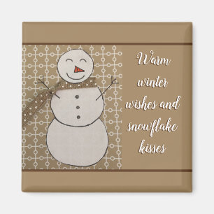 Bauernhaus Snowman Christmas Magnet