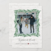 Bauernhaus Spruce Zusammen im Herzen Feiertagskarte (Vorne/Hinten)