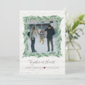 Bauernhaus Spruce Zusammen im Herzen Feiertagskarte (Stehend Vorderseite)