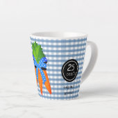 Bauernhaus Style Blue Gingham Carrot Juice Milchtasse (Rechte Ecke)